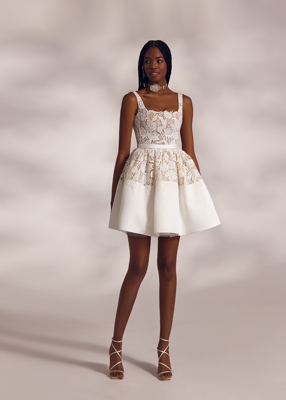 Eva Lendel short wedding dress