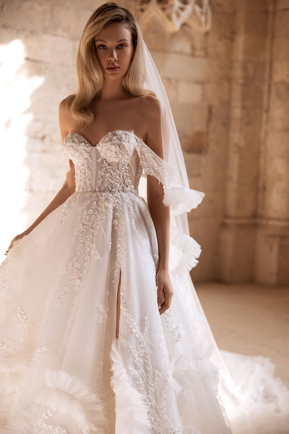 soft tulle wedding dress