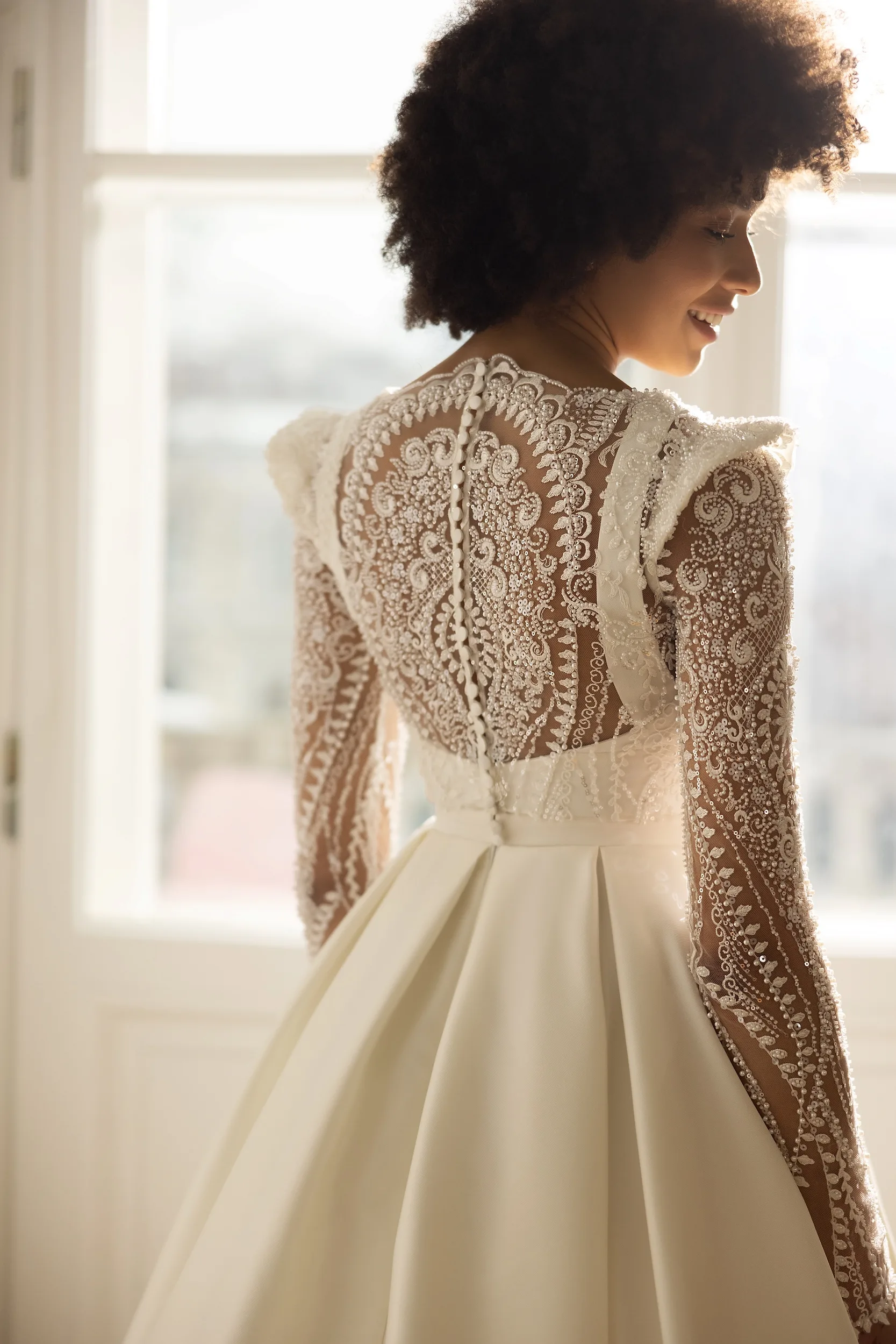 chinese dress ladies Windsor Whispered Romance Lace Mini Dress in Ivory | Size: L main image 0