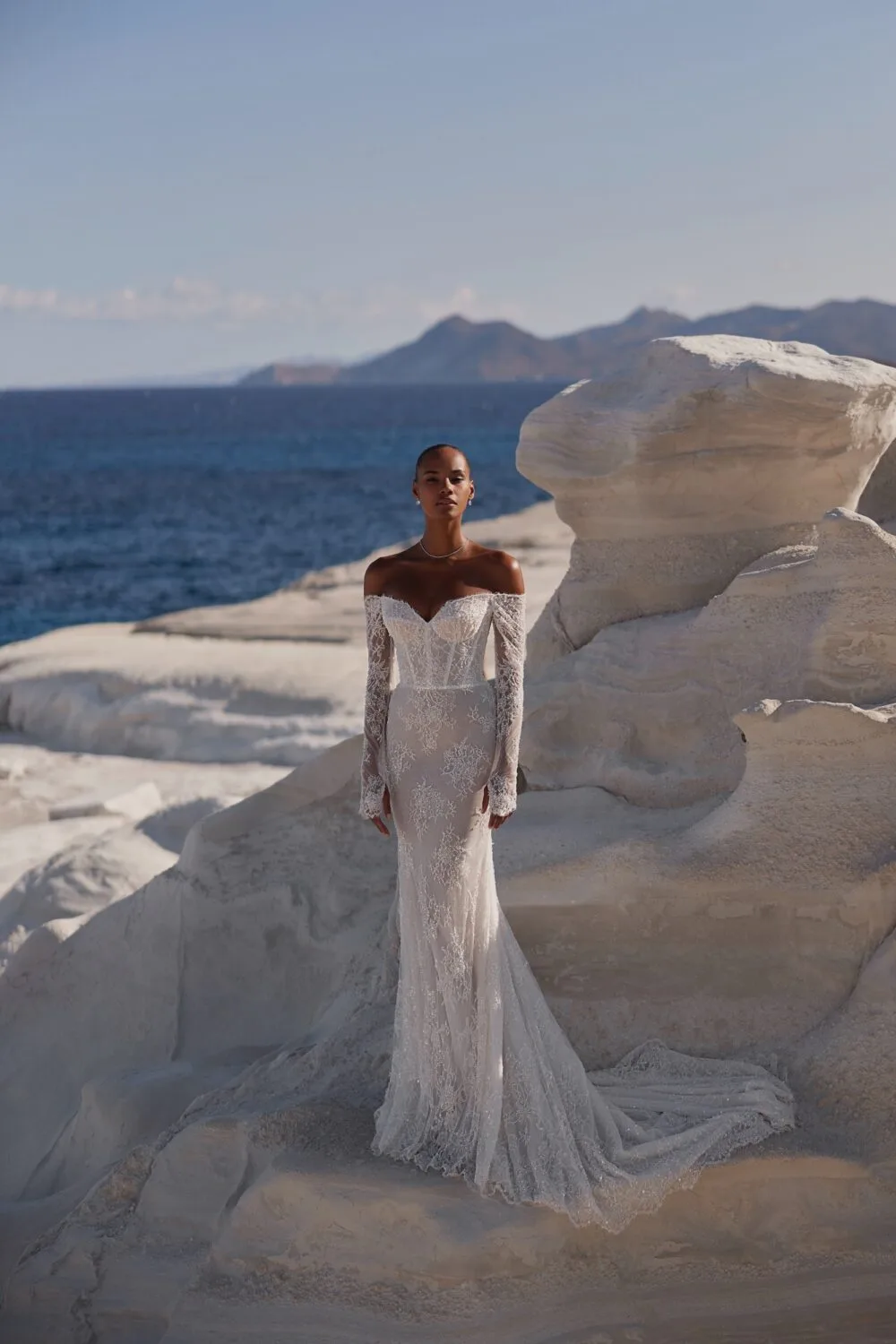 venus lace illusion dress Beloved by Casablanca - BL456
