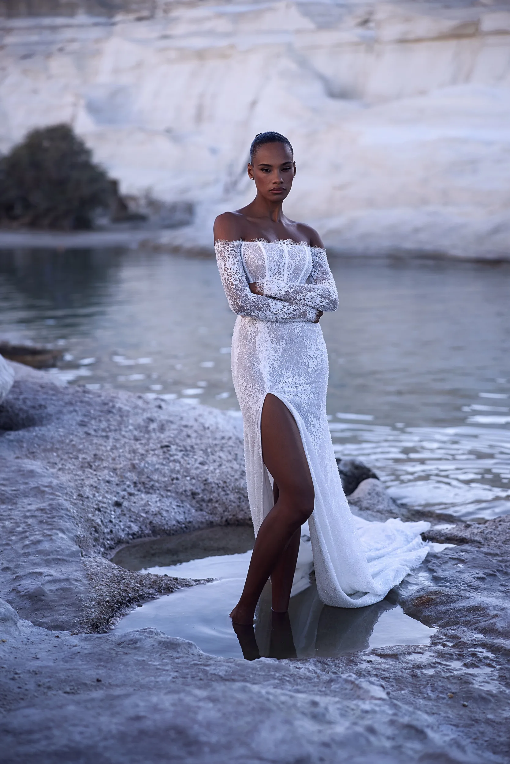 トップス evam eva cashmere sable robe Jeimee - Eva Lendel | Luxury bridal fashion brand