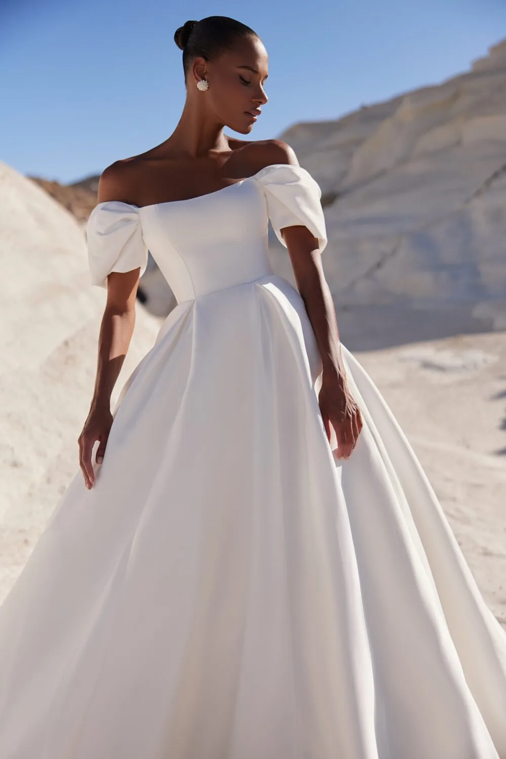 venus elegant dresses Lady Black Tie - Venus Gown - Off-white One Shoulder Chiffon Dress