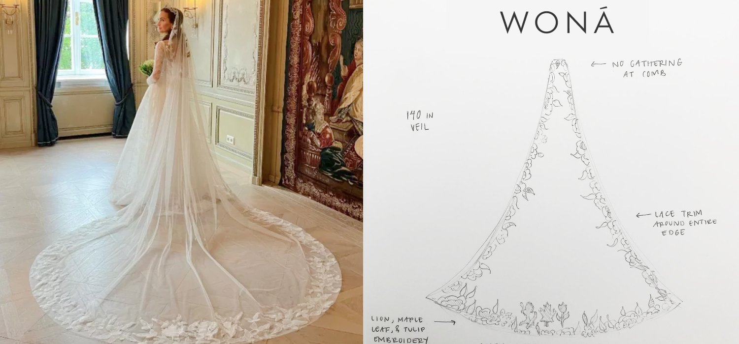 A blue wedding dress to be able to reuse it later: this was Sophie Evekink's second look designed by Eva Lendel - 1