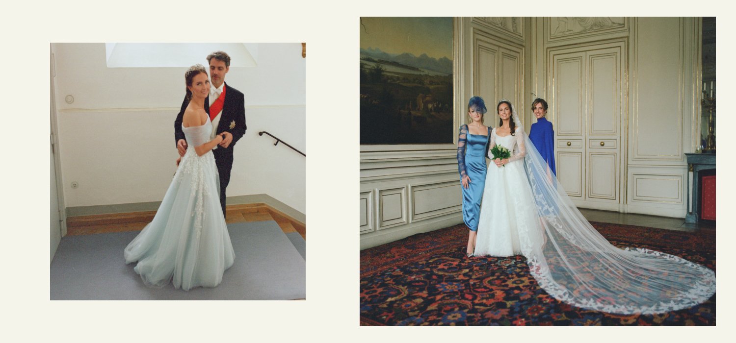 A blue wedding dress to be able to reuse it later: this was Sophie Evekink's second look designed by Eva Lendel - 2