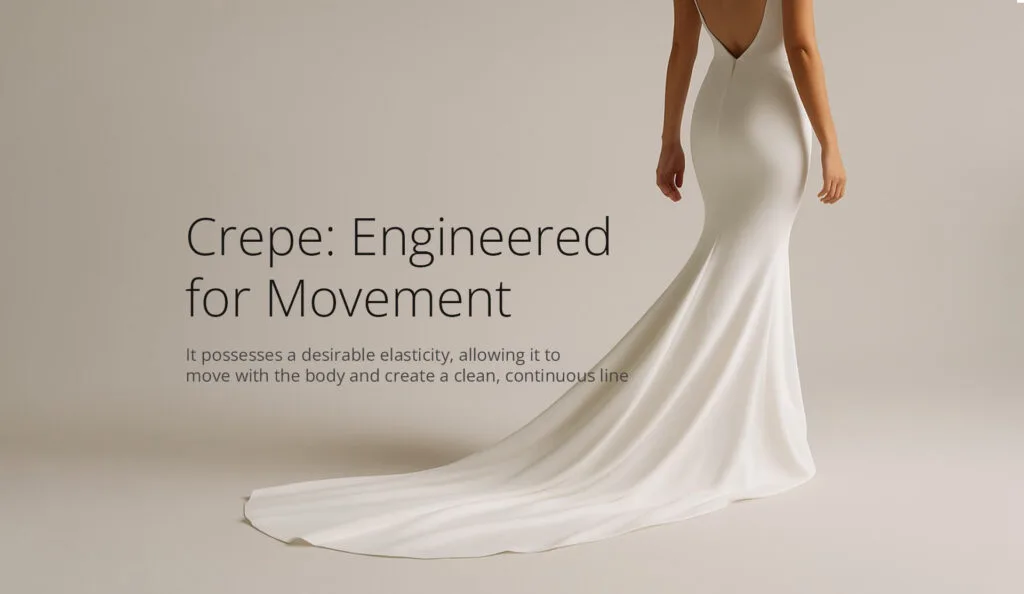 The Modern Bride's Fabric Guide: Crepe, Mikado, Satin & More | Eva Lendel