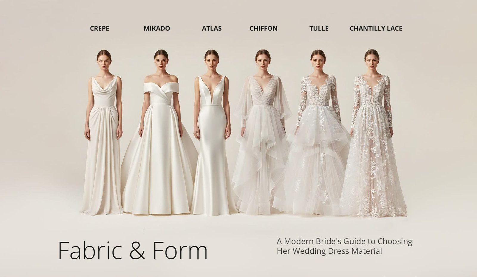 The Modern Bride's Fabric Guide: Crepe, Mikado, Satin & More | Eva Lendel